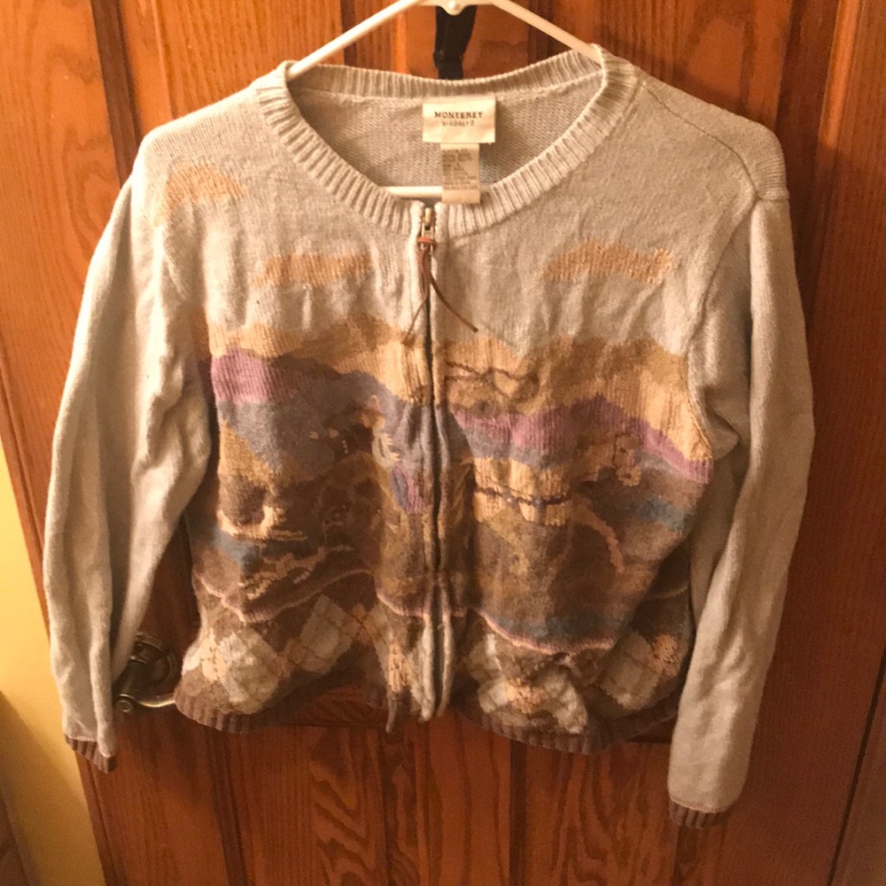 Monterey Sweater with Horse Picture